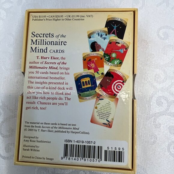Secrets Of The Millionaire Mind Cards By T. Harv Eker 50-Card Deck - Picture 5 of 5